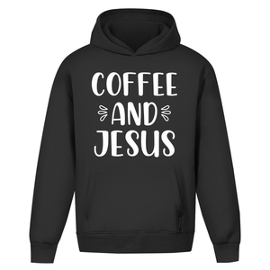Oversize Hoodie Ohne Kordel coffee and jesus