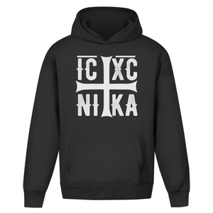 Oversize Hoodie Ohne Kordel ICXC NIKA orthodox griechisch