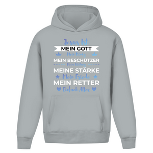 Oversize Hoodie Ohne Kordel jesus ist mein gott