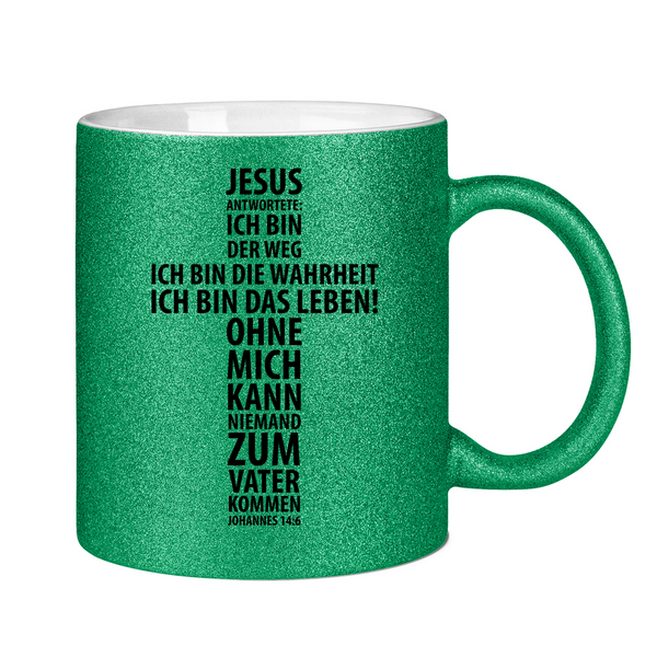 Glitzertasse jesus antwortete