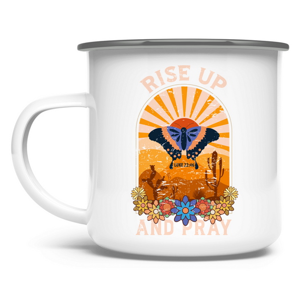 Emaille Tasse rise up and pray