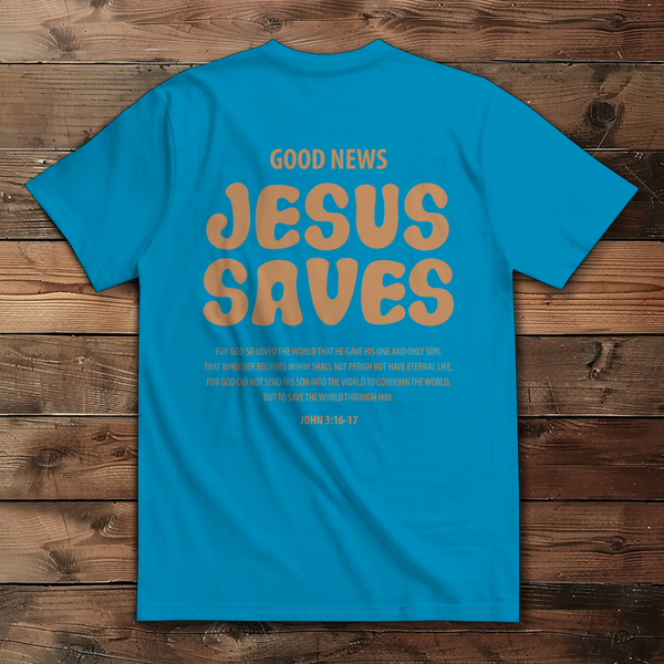 Damen Bio T-Shirt jesus saves john 3:16-17