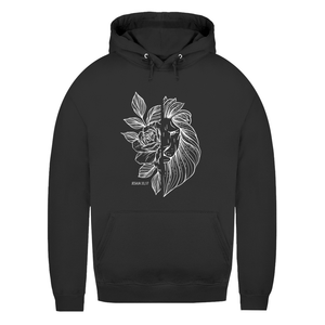 Damen Hoodie Blume Löwe jesaja 33,17
