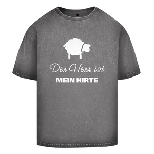 Oversize Washed T-Shirt der herr ist mein hirte