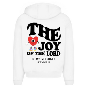 Oversize Zipper Hoodie the joy of the lord nehemiah 8:10