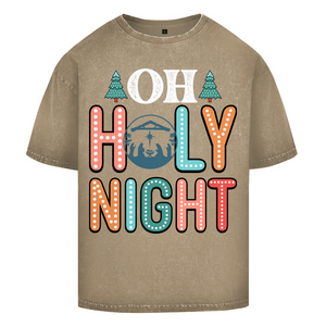 Oversize Washed T-Shirt oh holy night