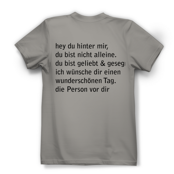 Damen Bio T-Shirt hey du hinter mir