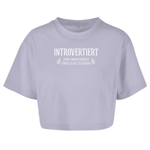 Damen Oversize Crop Top introvertiert