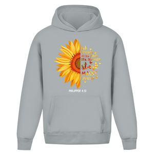 Oversize Hoodie Ohne Kordel christus der mich stark macht philipper 4.13