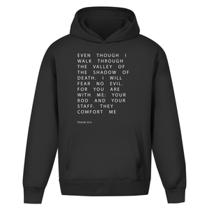 Oversize Hoodie Ohne Kordel i will fear no evil psalm 23:4