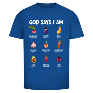 Herren T-Shirt god says i am handsome