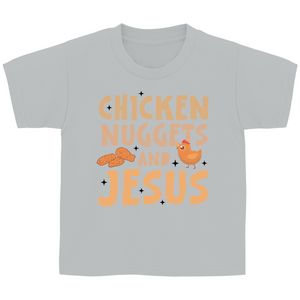 Kinder T-Shirt chicken nuggets and jesus