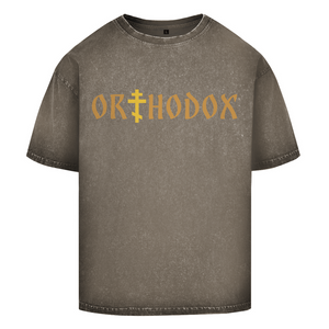Oversize Washed T-Shirt orthodox kreuz