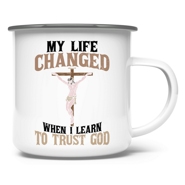 Emaille Tasse i learn to trust god