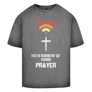 Oversize Washed T-Shirt enter the password for god