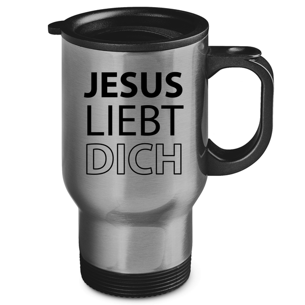 Edelstahl-Thermobecher jesus liebt dich