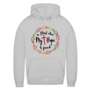 Damen Hoodie in christ alone my hope is found