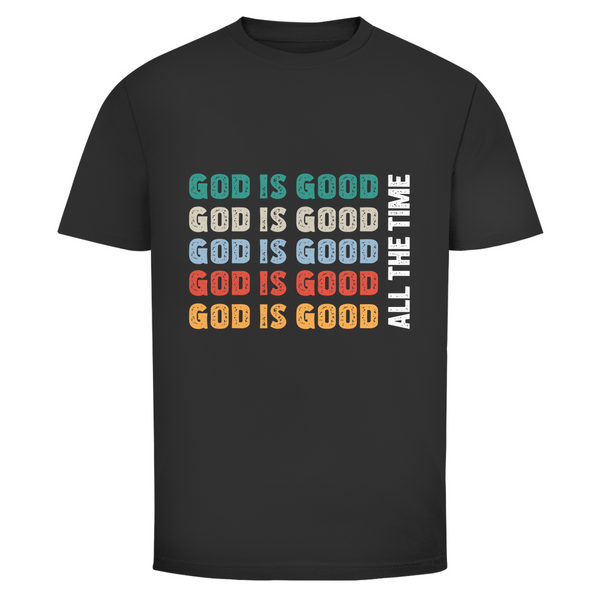 Herren T-Shirt god is good retro