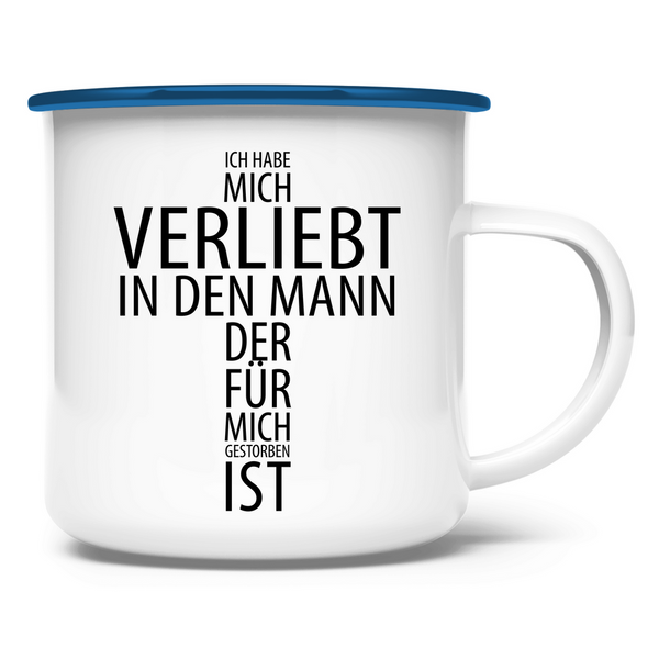 Emaille Tasse ich habe mich verliebt