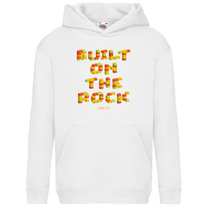 Kinder Hoodie built on the rock 1 cor. 3:11