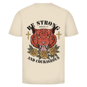 Herren T-Shirt be strong and courageous joshua 1:9