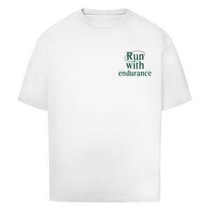 Oversize T-Shirt run with endurance hebrews 12:1