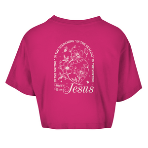 Damen Oversize Crop Top there was jesus