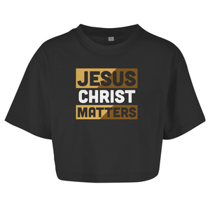 Damen Oversize Crop jesus christ matters