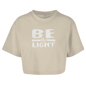 Damen Oversize Crop Top be the light
