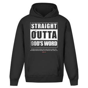 Oversize Hoodie Ohne Kordel straight outta gods word john 3:16