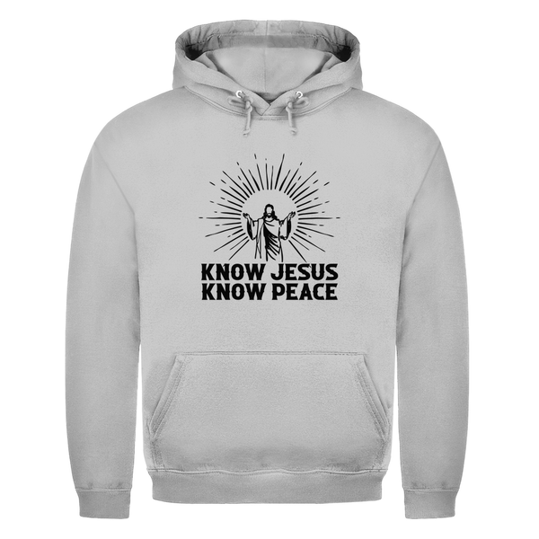 Herren Hoodie know jesus know peace