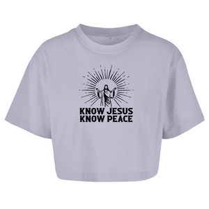 Damen Oversize Crop Top a little more like jesus