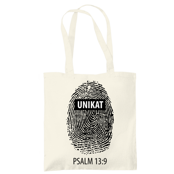 Tragetasche unikat fingerabdruck psalm 13:9