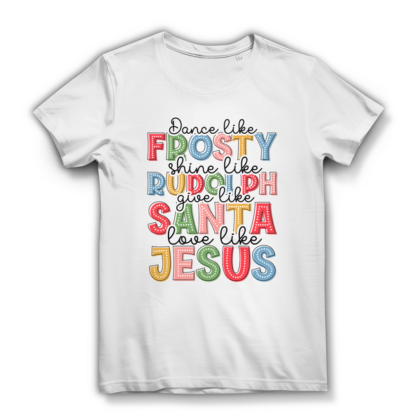 Damen Bio T-Shirt give like santa love like jesus