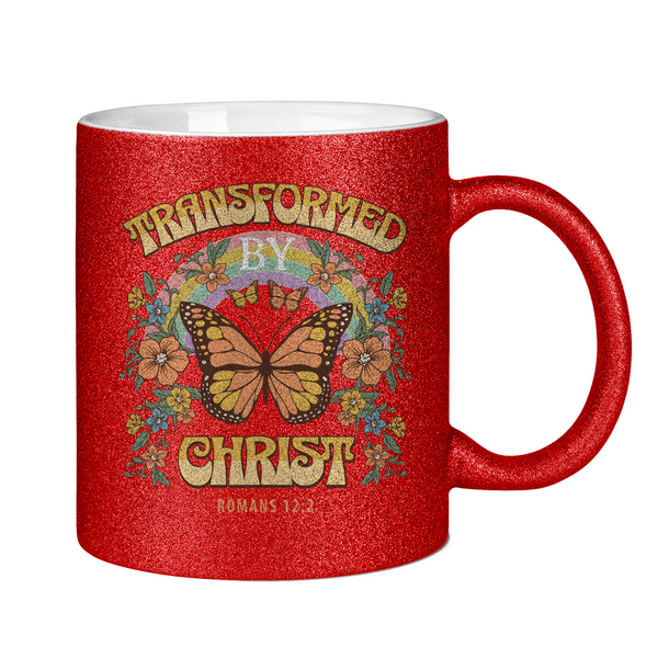 Glitzertasse transformed by christ romans 12:2