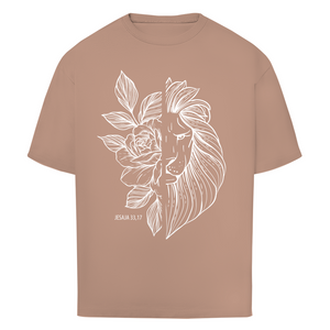Oversize T-Shirt Blume Löwe jesaja 33,17