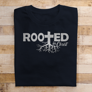 Herren T-Shirt rooted in christ