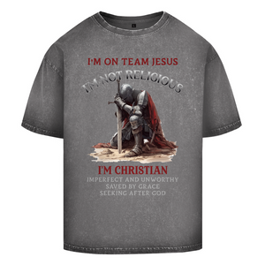 Oversize Washed T-Shirt i am christian