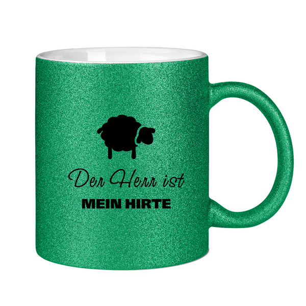 Glitzertasse der herr ist mein hirte