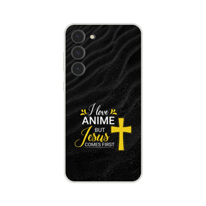 i love anime but jesus comes first Samsung-Hülle