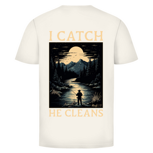 Herren T-Shirt i catch he cleans mark 1:17