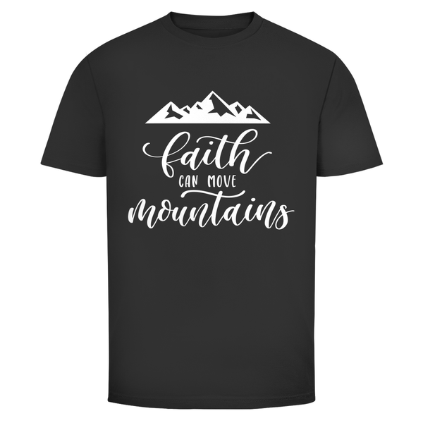 Herren T-Shirt faith can move mountains