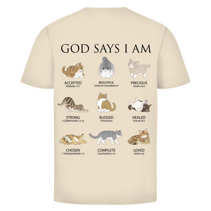 Herren T-Shirt god says i am accepted romans 15:7