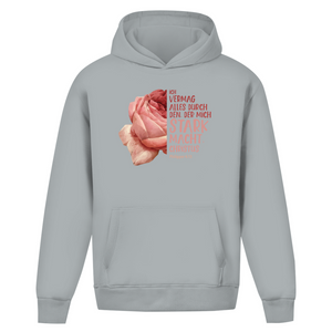 Oversize Hoodie Ohne Kordel der mich stark macht rose philipper 4:13