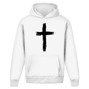 Oversize Hoodie Ohne Kordel kreuz
