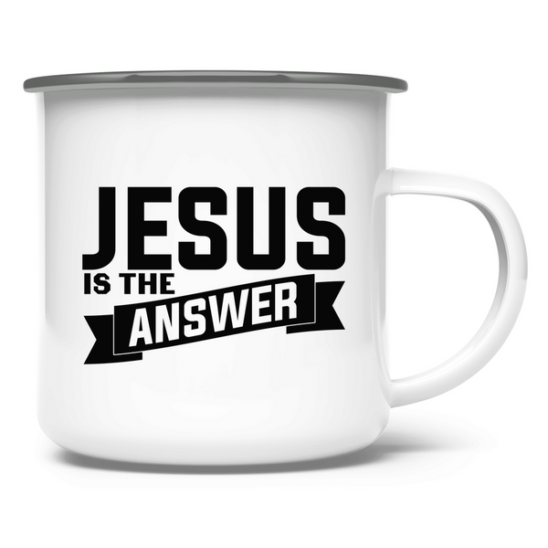 Emaille Tasse jesus is the answer