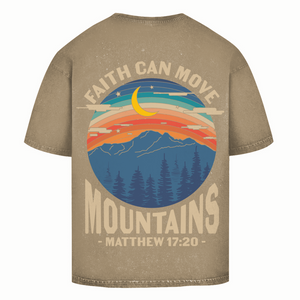 Oversize Washed T-Shirt faith can move mountains matthew 17:20