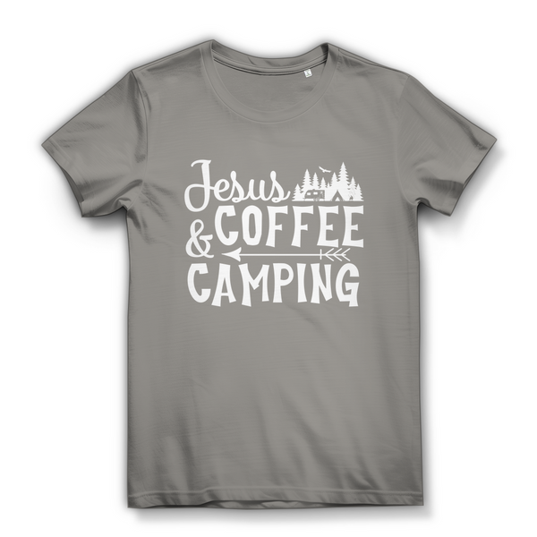 Damen Bio T-Shirt jesus coffee camping