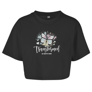 Damen Oversize Crop Top transformed by gods love