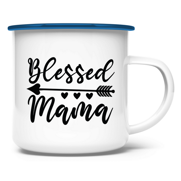 Emaille Tasse blessed mama